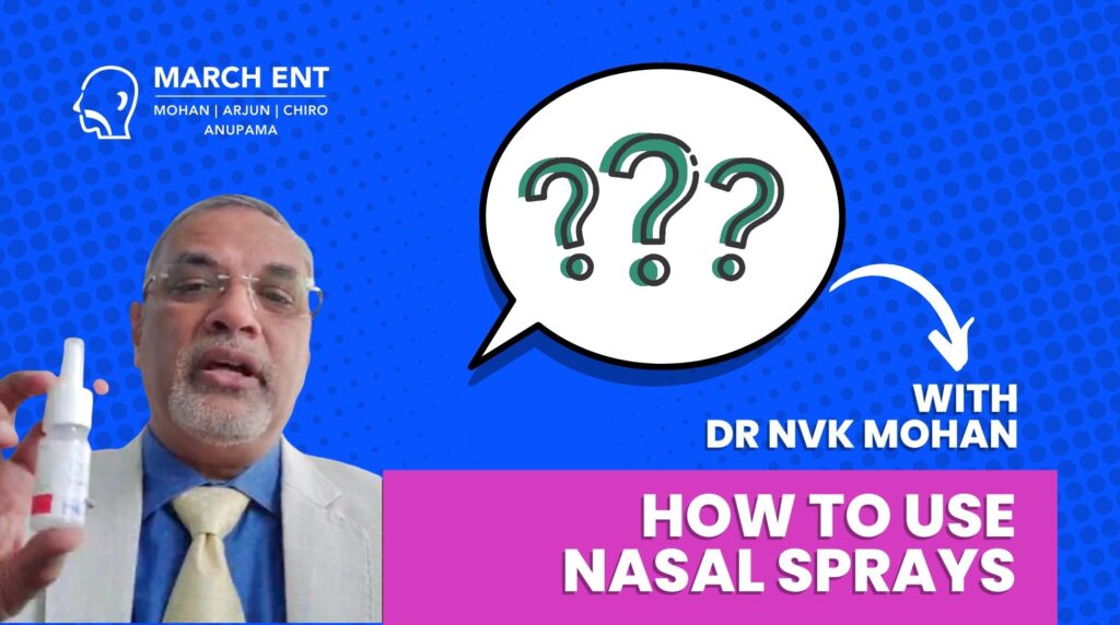 ๐ Nasal Spray Mastery with Dr. NVK Mohan from Team ENT, Kolkata
